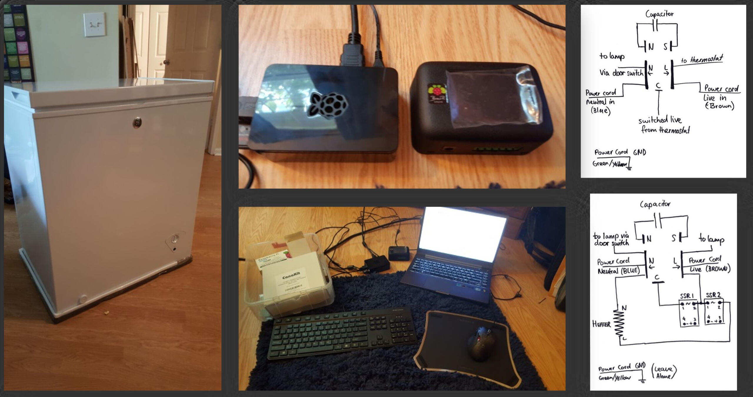 Temperature control chamber and kegerator wiring and coding project